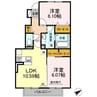 Amour　Grand　Pierre 2LDKの間取り