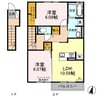 インペリアル 2LDKの間取り