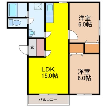 間取図 島原鉄道/島原船津駅 徒歩7分 1階 築18年