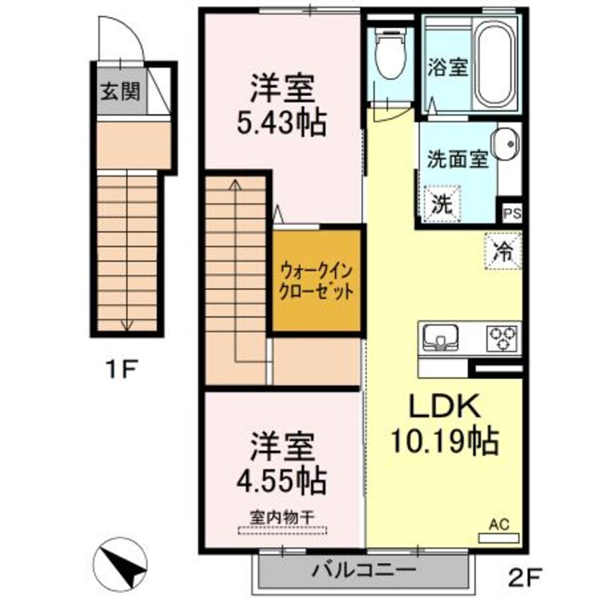 間取図 島原鉄道/本諫早駅 徒歩11分 2階 築5年