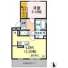 ドゥジエム 1LDKの間取り