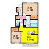 Ｄ-カヴァデール 2DKの間取り