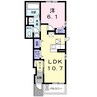 ルミエール　エヴァン 1LDKの間取り