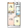Gracia　M・K 2LDKの間取り