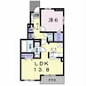 ソレイユ　ベル　Ｂ棟 1LDKの間取り
