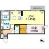 コンフォートたらみD 1LDKの間取り