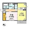 コンフォートたらみD 1LDKの間取り
