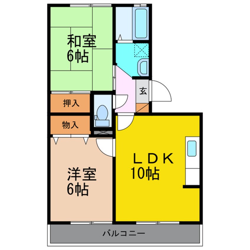 間取図 ホームタウン若葉Ａ