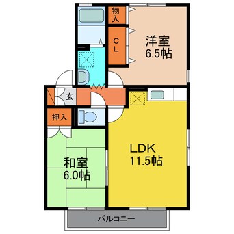 間取図 島原鉄道/本諫早駅 徒歩15分 1階 築26年