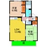 ロイヤルガーデン仲沖　A棟 2LDKの間取り