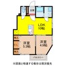 サニーヒルMASAKI 2LDKの間取り