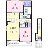 プラシードヒルⅧ 2LDKの間取り