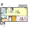 D-room真崎 1LDKの間取り