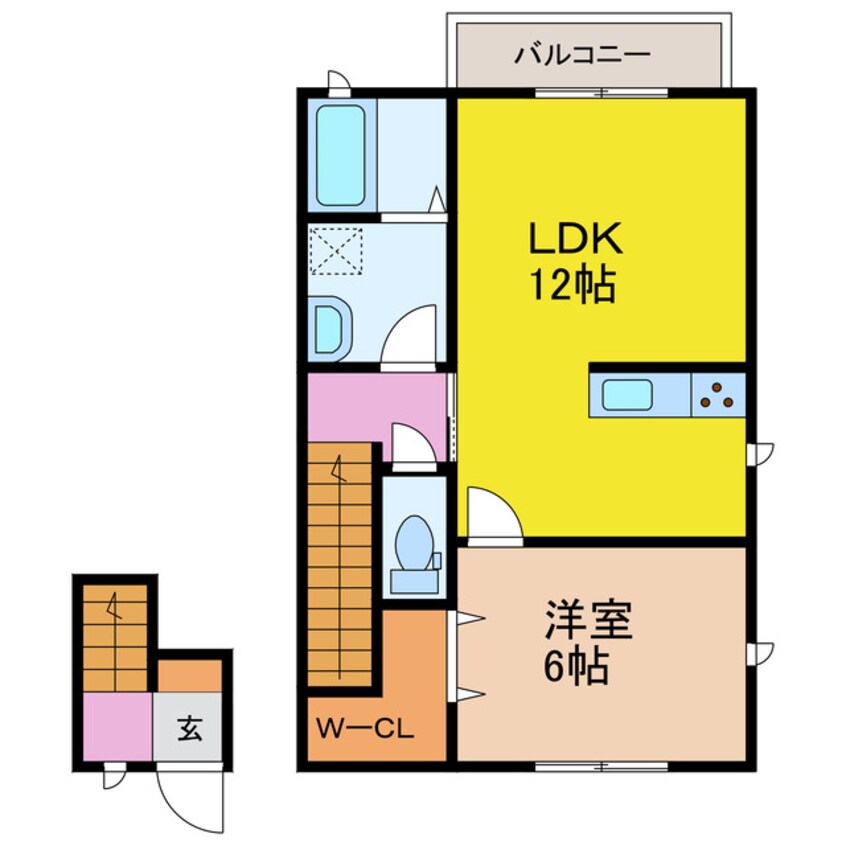 間取図 長崎本線/諫早駅 徒歩14分 2階 築5年