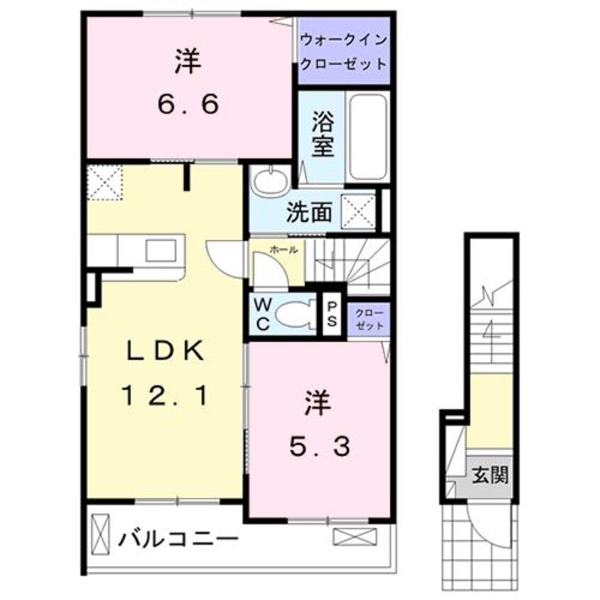 間取図 島原鉄道/島原駅 徒歩10分 2階 築2年