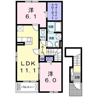 間取図 島原鉄道/愛野駅 徒歩11分 2階 築2年