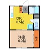 フォレスト１　 1DKの間取り