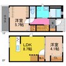 長崎本線/東諫早駅 徒歩2分 1-2階 築浅 2LDKの間取り