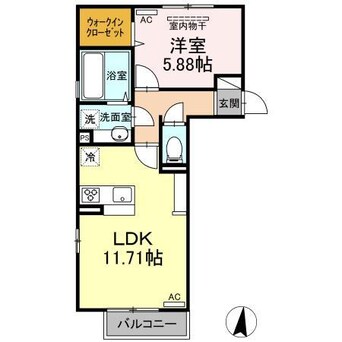 間取図 ランチヒル真崎C棟