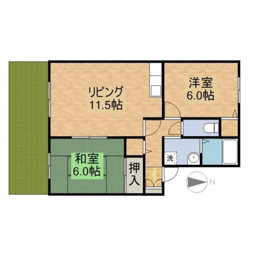 間取図 長崎本線/東諫早駅 徒歩20分 1階 築27年