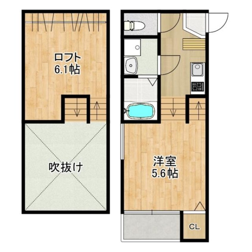 間取図 長崎本線/諫早駅 徒歩18分 2階 築2年