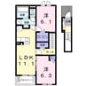 スパークル　Ⅰ 2LDKの間取り