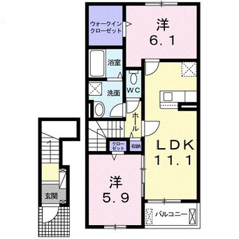 間取図 島原鉄道/愛野駅 徒歩10分 2階 1年未満