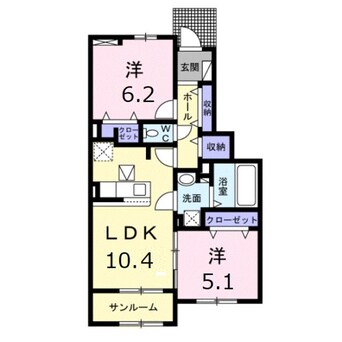 間取図 ルミナスガーデンB棟