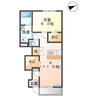インターハイツＴＡＫＡＫＩ 1LDKの間取り