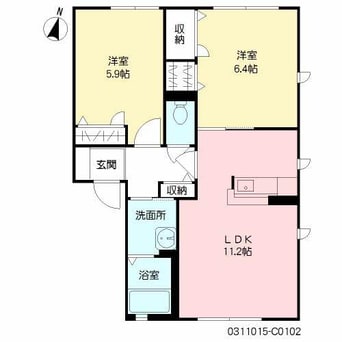 間取図 シャーメゾン　グリーン　Ｃ棟