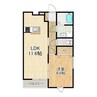 GRACE HIRAYAMA　A 1LDKの間取り