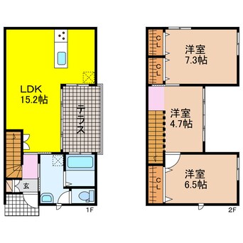 間取図 島原鉄道/愛野駅 徒歩10分 1-2階 建築中