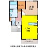 ラグーナ船越A 1LDKの間取り