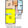ラグーナ船越A 1LDKの間取り