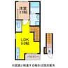 エアリア多良見中里 1LDKの間取り