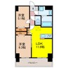 ルーカス長崎諫早Ⅰ 2LDKの間取り