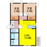 グレイス高来 2LDKの間取り