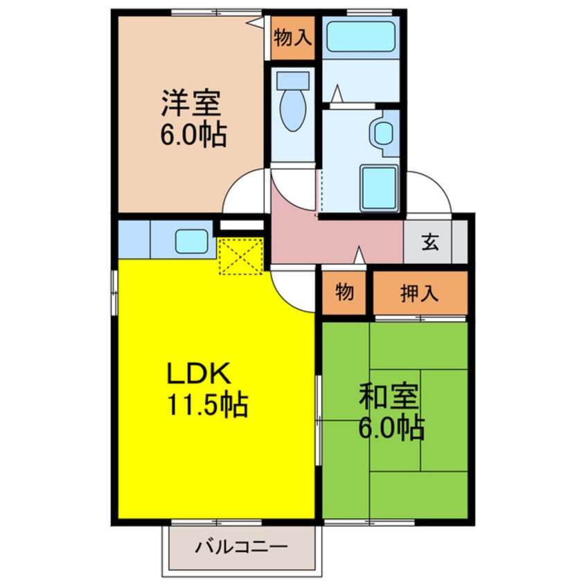 間取図 セジュールたさき　A棟