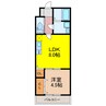 Raffinato Kuyama 1LDKの間取り
