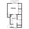 ライフタウン・サンシャインＣ 1DKの間取り