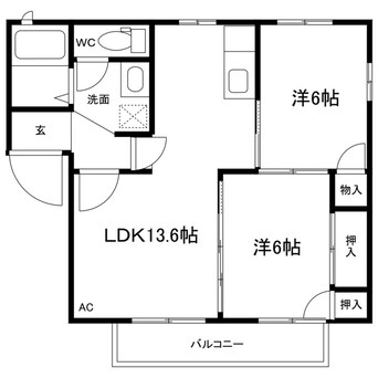 間取図 ライフタウン・県央Ａ