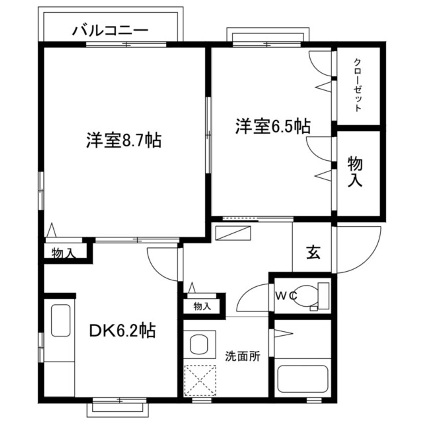 間取図 キャメロット １４棟