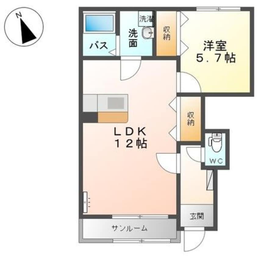 間取図 キャトルセゾンⅡ