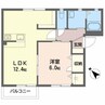シャーメゾン　ベルドミールＢ 1LDKの間取り