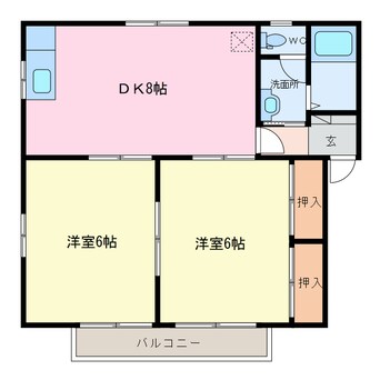 間取図 ハイライフ三条Ｃ