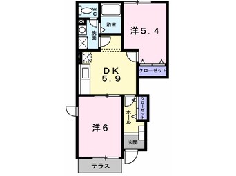 間取図 サン・リヴァーＢ