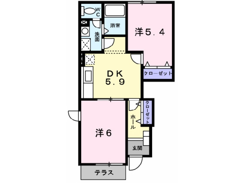 間取図 サン・リヴァーＢ