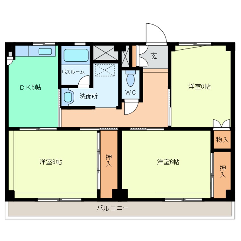 間取図 ヴィラナリー月岡１号棟