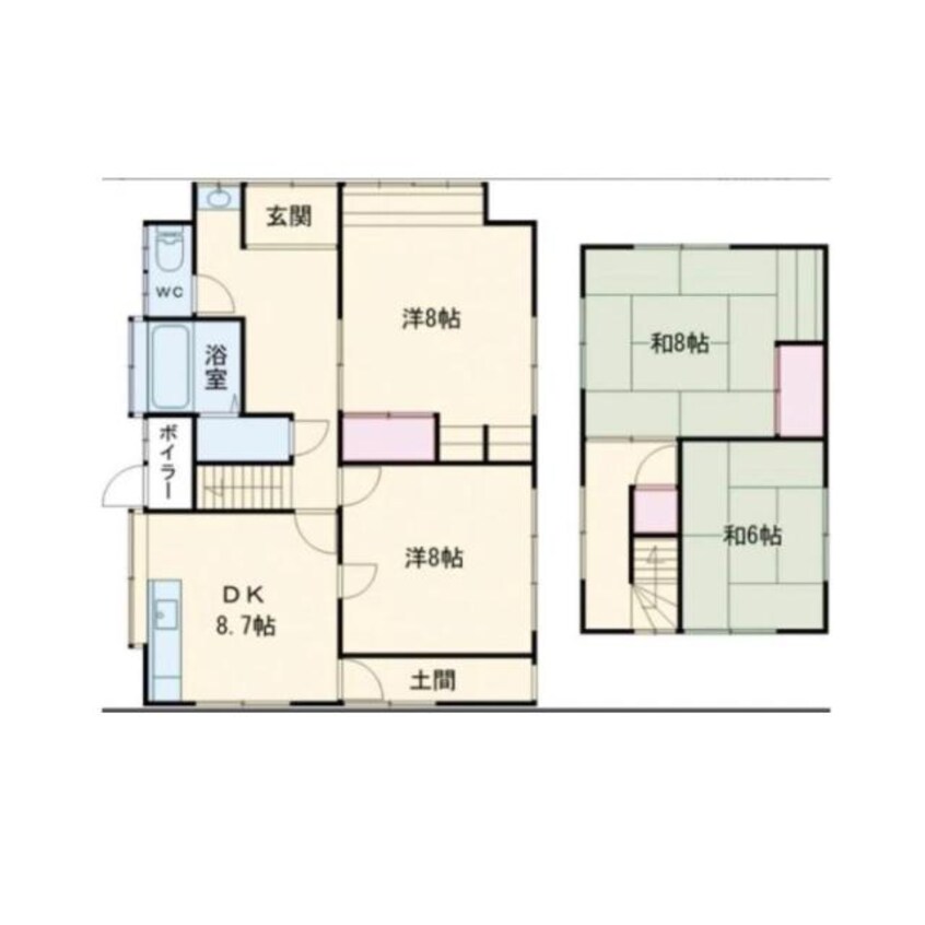 間取図 東新保貸家