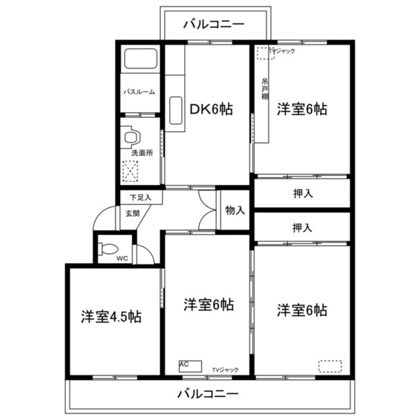 間取図 ヴィラナリー三条Ⅱ